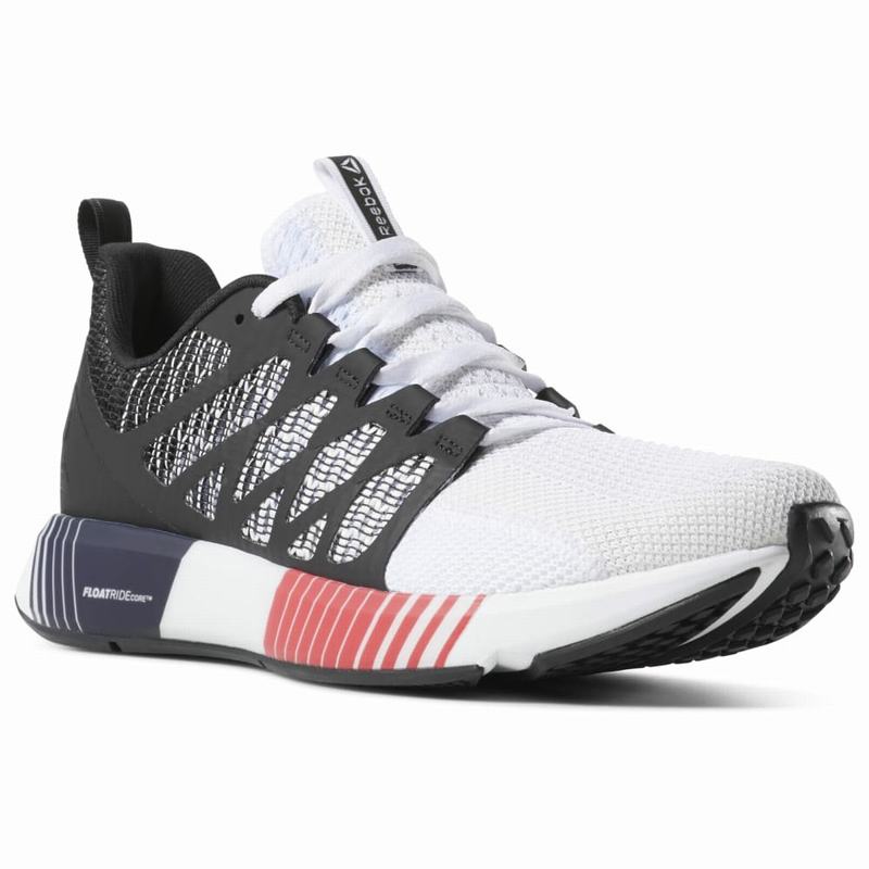 Adidasi Alergare Reebok Fusion Flexweave Cage Barbati Negrii/Rosii/Albi Romania VS3858KW